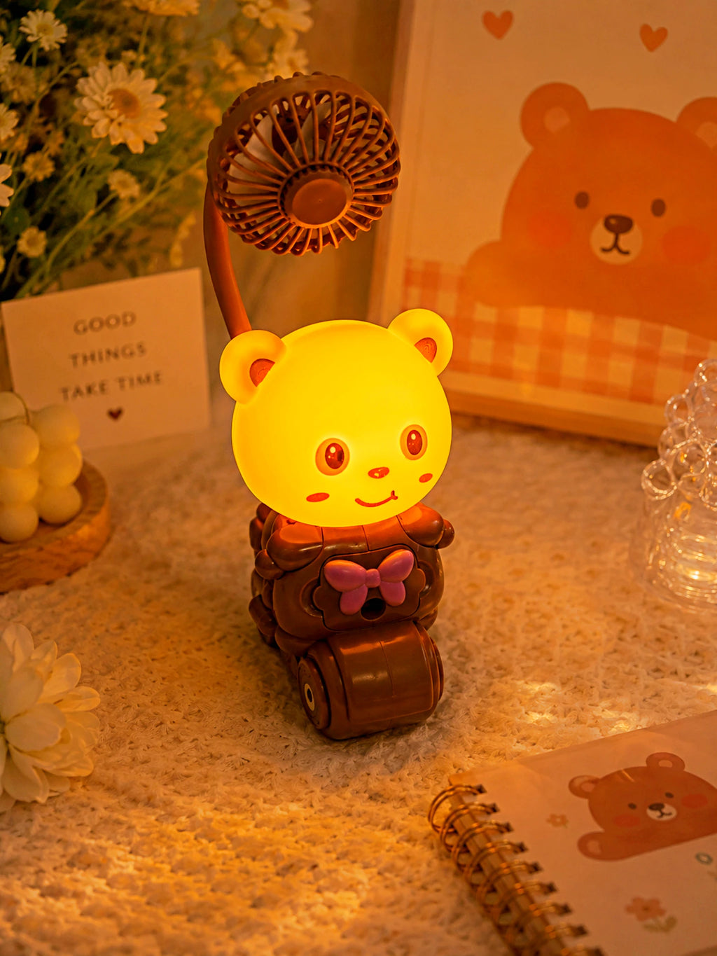 Mini Fan with Lights