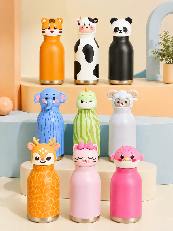 Creative Cartoon Animal Head Bottle 480ml – 9 Cute Designs
