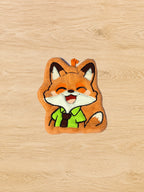 Hand Towel Design B photographed from directly above on a natural wooden tabletop